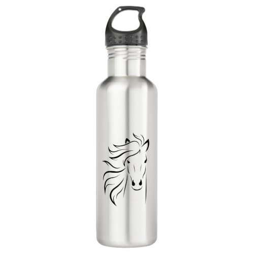 Horse Outline Stainless Steel Water Bottle