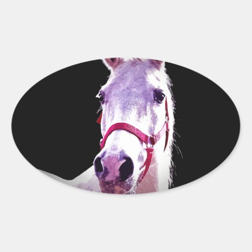 Horse Oval Sticker