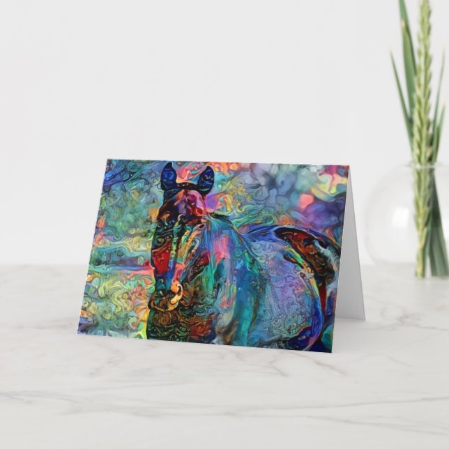 Horse Paint 2 Art Note Card (Front)