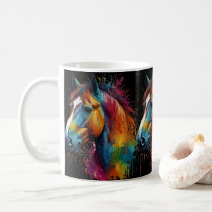 Horse painted design  coffee mug