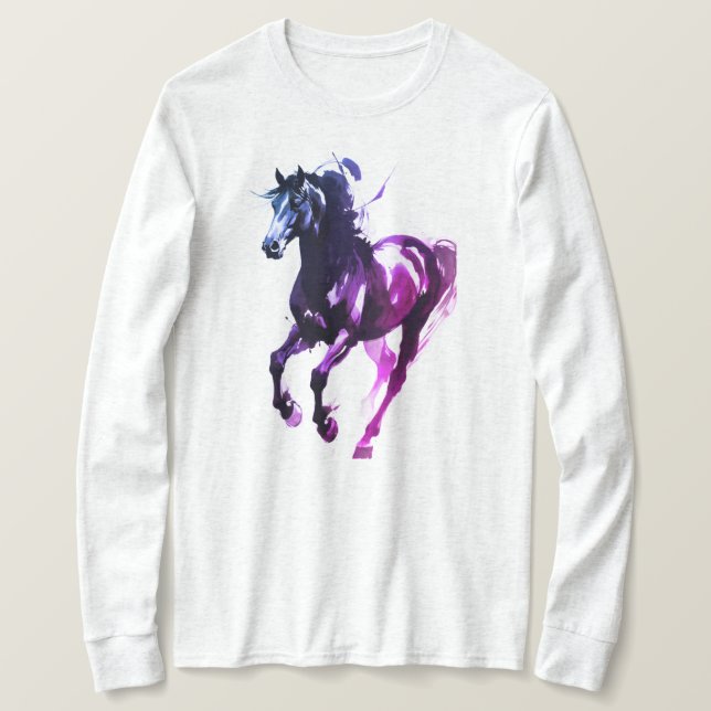 Horse Painting Long Sleeves Top (Design Front)
