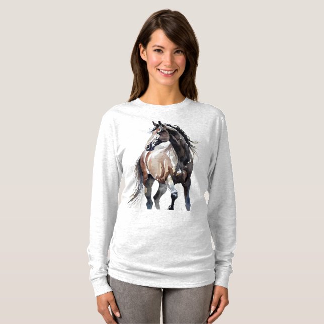 Horse Painting Long Sleeves Top (Front Full)