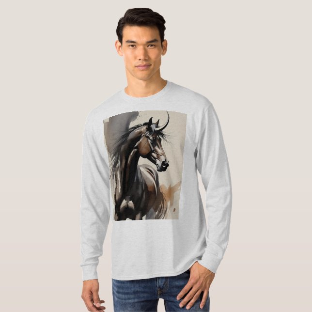 Horse Painting Long Sleeves Top (Front Full)