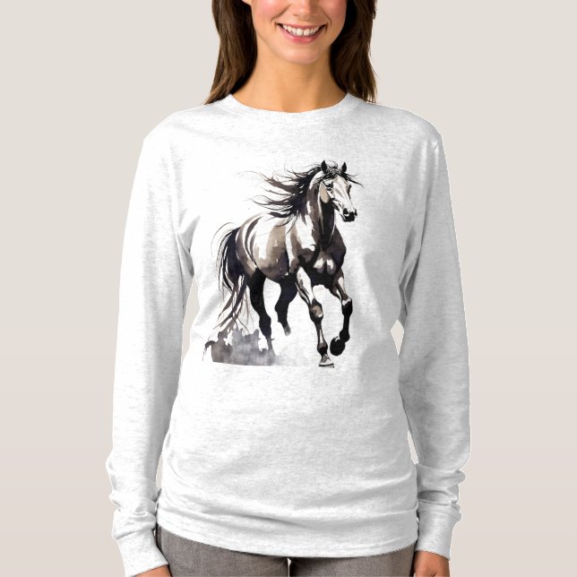 Horse Painting Long Sleeves Top (Front)