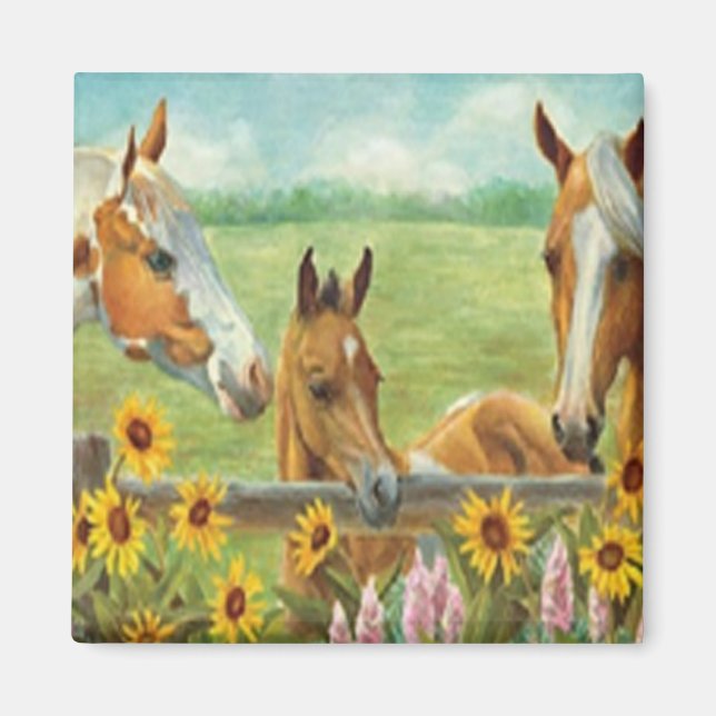 Horse Painting Magnet (Front)