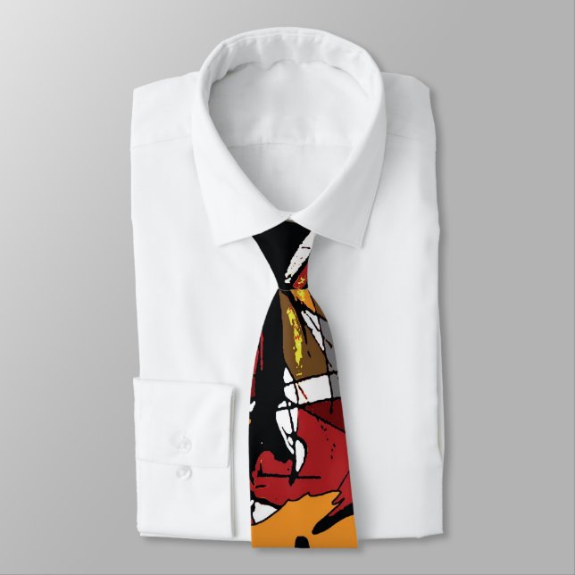 Horse Painting Neck Tie (Tied)