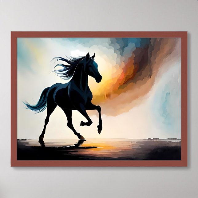 horse painting silhouette fog smoke wildlife fauna poster (horse painting silhouette fog smoke wildlife fauna)