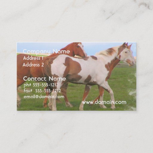 Customizable Horse Pair Business Card 