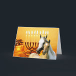 Horse Pals Chanukah Card<br><div class="desc">Remembering family and friends during the Chanukah season is a wonderful way to keep in touch with the people you love and care about. I created these horse Chanukah cards with love and care and I am sure anyone who loves horses will be delighted to receive them. You do have...</div>