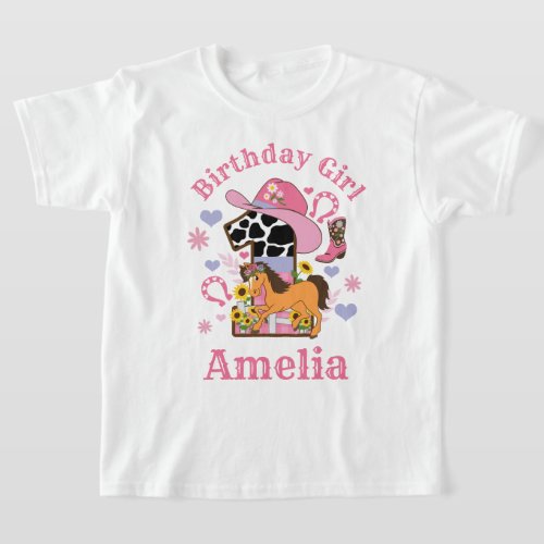 Horse Party First Birthday shirt Rodeo Cowgirl