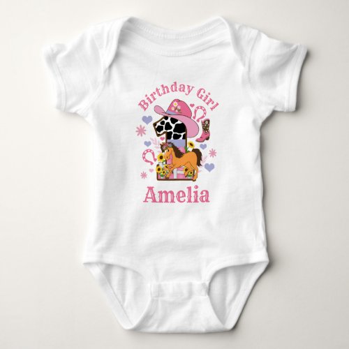 Horse Party First Birthday shirt Rodeo Cowgirl