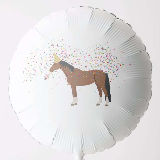 Horse Partying Farm Animals Having a Party Balloon (Front)