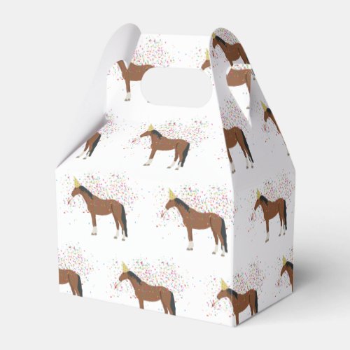 Horse Partying Farm Animals Having a Party  Favor Boxes