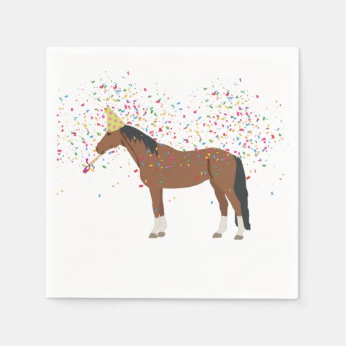 Horse Partying Farm Animals Having a Party Napkins