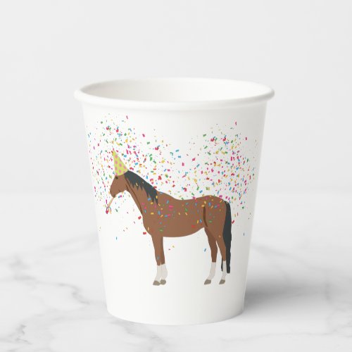 Horse Partying Farm Animals Having a Party  Paper Cups