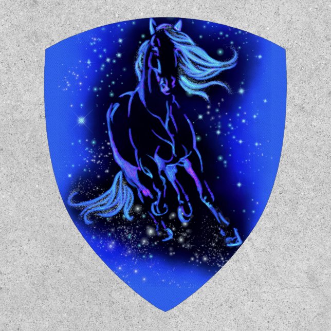 Horse Patch Running In Blue Starry Night (Front)