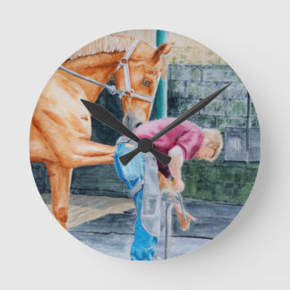 Horse Pedicure Round Clock