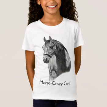 Horse: Pencil: Horse-crazy: Girl T-shirt by joyart at Zazzle