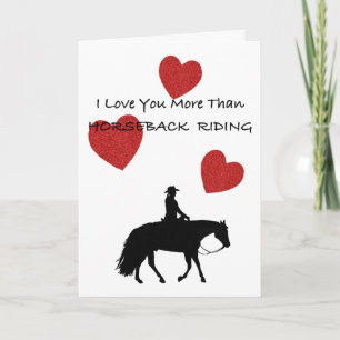 Horse Person Valentine Holiday Card