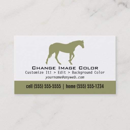 Customizable Horse - Personal Business Card