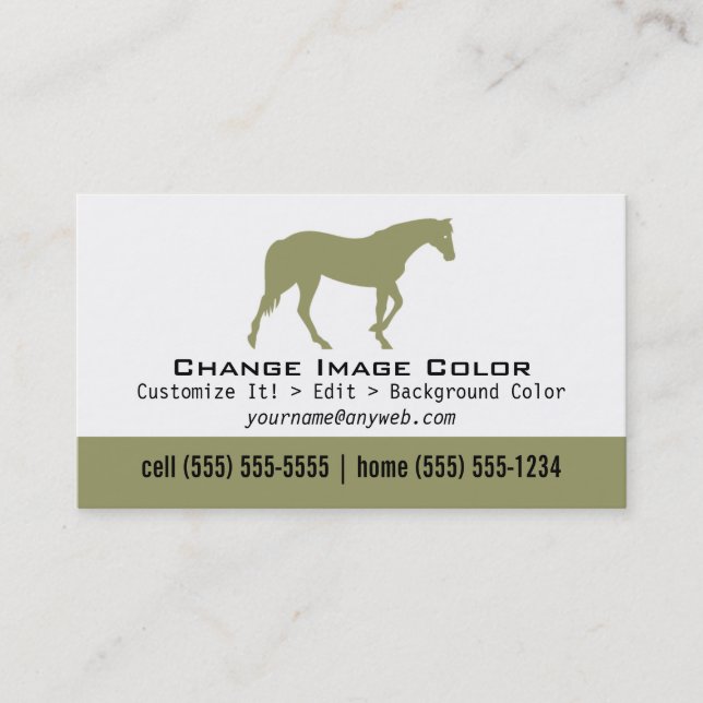Horse - Personal Business Card (Front)