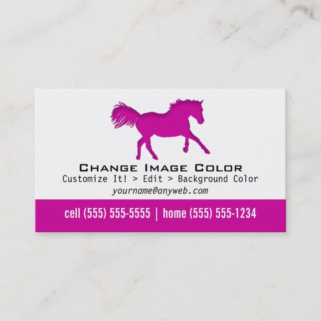 Horse - Personal Business Card (Front)