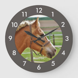 Horse Personalized Large Clock