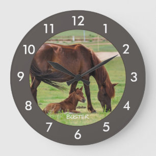 Horse Personalized Large Clock
