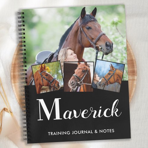 Horse Personalized Monogram Name Equine 5 Photo Notebook