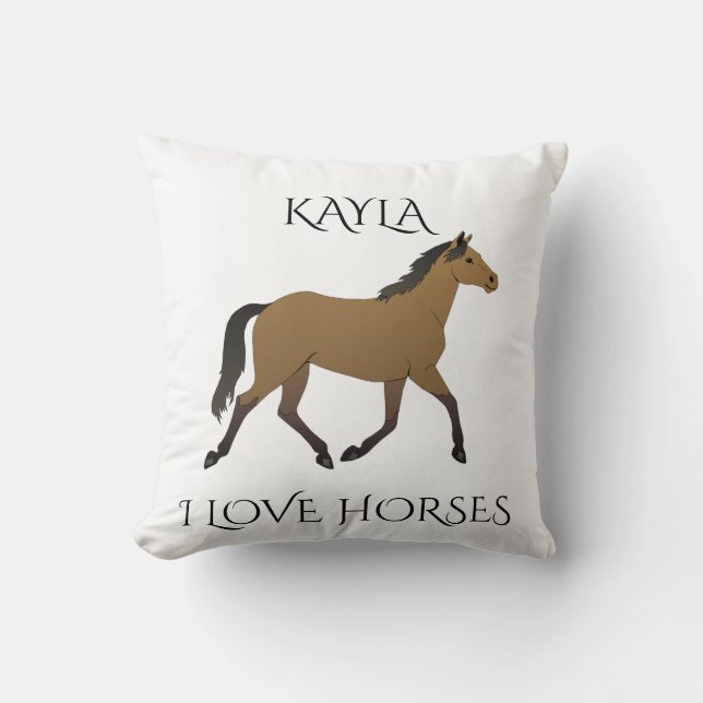 HORSE personalized throw pillow. Pillow (Front)