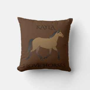 HORSE personalized throw pillow. Throw Pillow