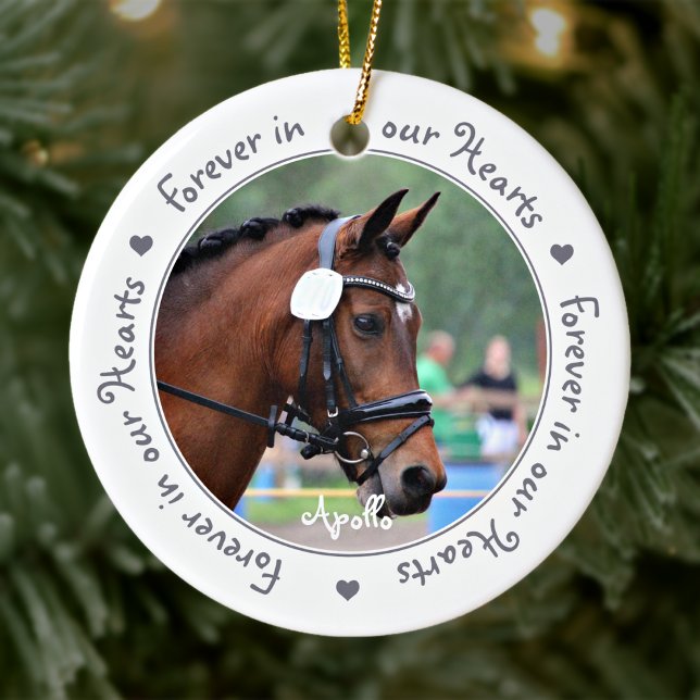 Horse Pet Memorial Ceramic Ornament (Creator Uploaded)