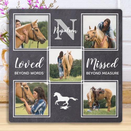 Horse Pet Memorial Photo Collage Plaque