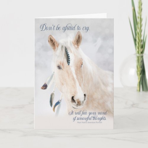 Horse Pet Sympathy Native American Proverb Card