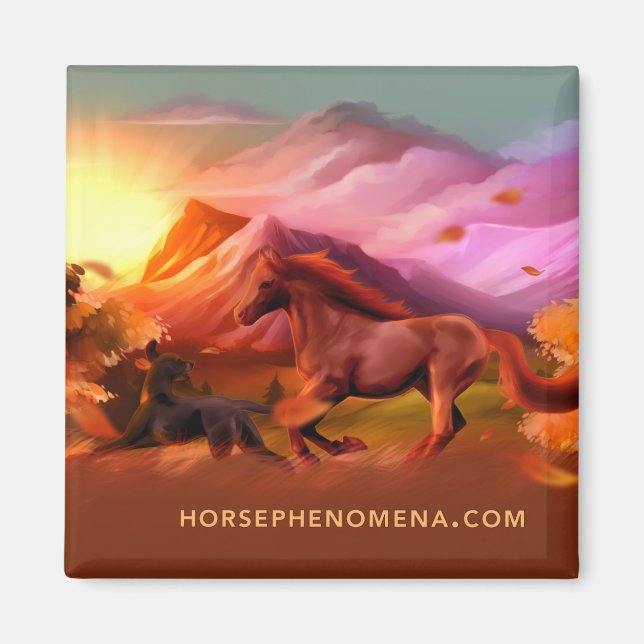 Horse Phenomena Fall Magnet (Front)