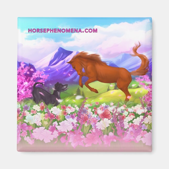 Horse Phenomena Spring Magnet (Front)