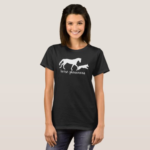 Horse Phenomena Womens T_Shirt Dark