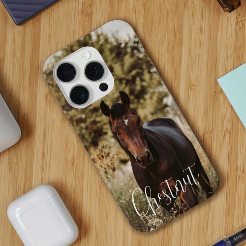 Horse Photo and Name  iPhone 15 Pro Case