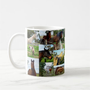 Horse Photo Collage, Coffee Mug