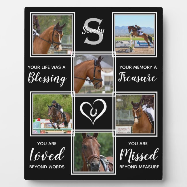 Horse Photo Collage - Memorial Gift - Horse Photo Plaque