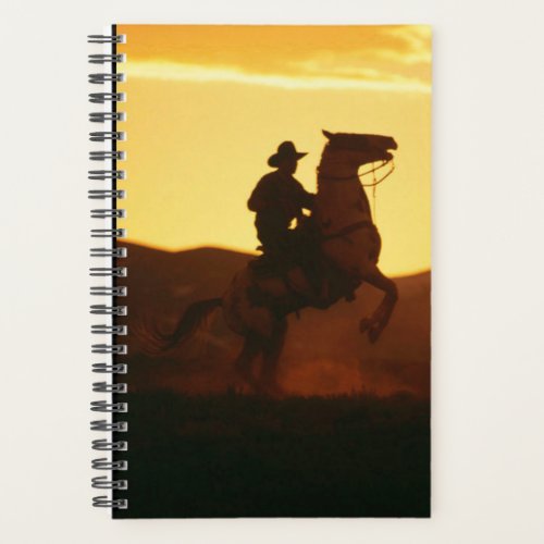 Horse Photo Equine Cowboy On Rearing Horse Planner