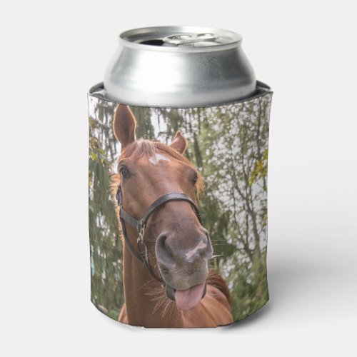 Horse Photo Monogram Funny Can Cooler