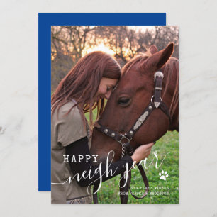 Horse Photo New Years Holiday Card