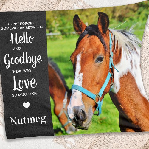 Horse Photo Pet Memorial Fleece Blanket