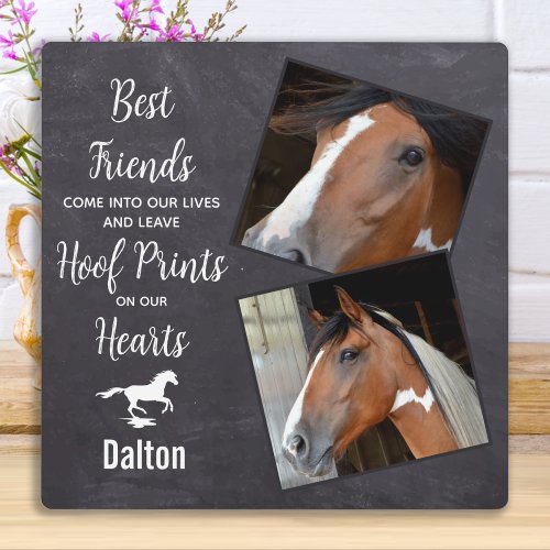 Horse Photo Remembrance Pet Memorial Plaque