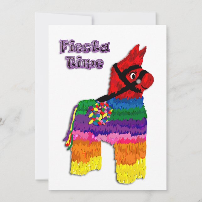 Horse Pinata Fiesta Time Invitation (Front)