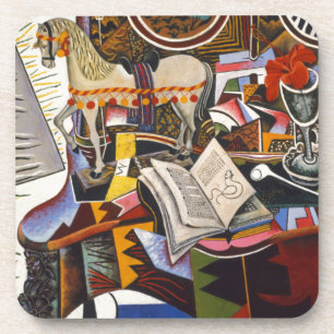 Horse Pipe Red Flower by Joan Miro Drink Coaster