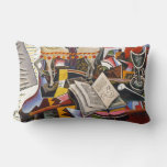 Horse Pipe Red Flower by Joan Miro Lumbar Pillow