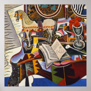 Horse Pipe Red Flower by Joan Miro Poster