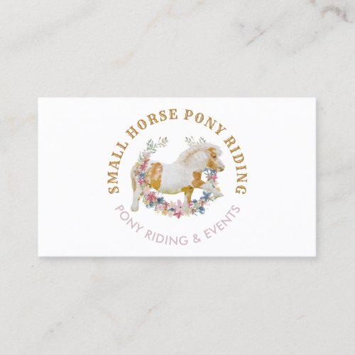 Horse Playing Flowers Pony Business Card